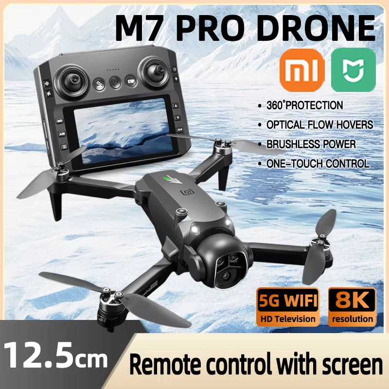 Xiaomi  M7 Drone 4K Professional 8K HD Aerial Photography Drone 5G WIFI Brushless Power RC Foldable Quadcopter Dron Gifts