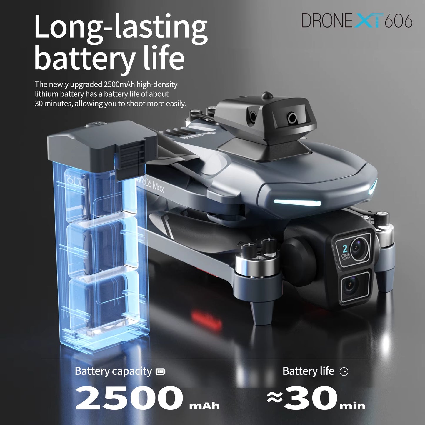 Xiaomi XT606GPS Screen Brushless Aerial Photography Drone 4K HD Dual Camera Brushless Motor 5G WIFI Remote Control Quadcopter