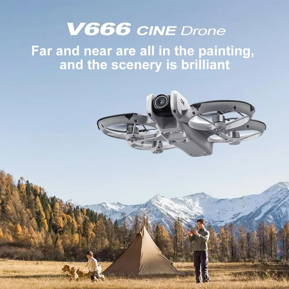 NEW V666 Drone for Xiaomi 8K Professional WIFI 5G Dron Obstacle Avoidance Brushless Altitude Headless Mode RC Quadcopter Toys