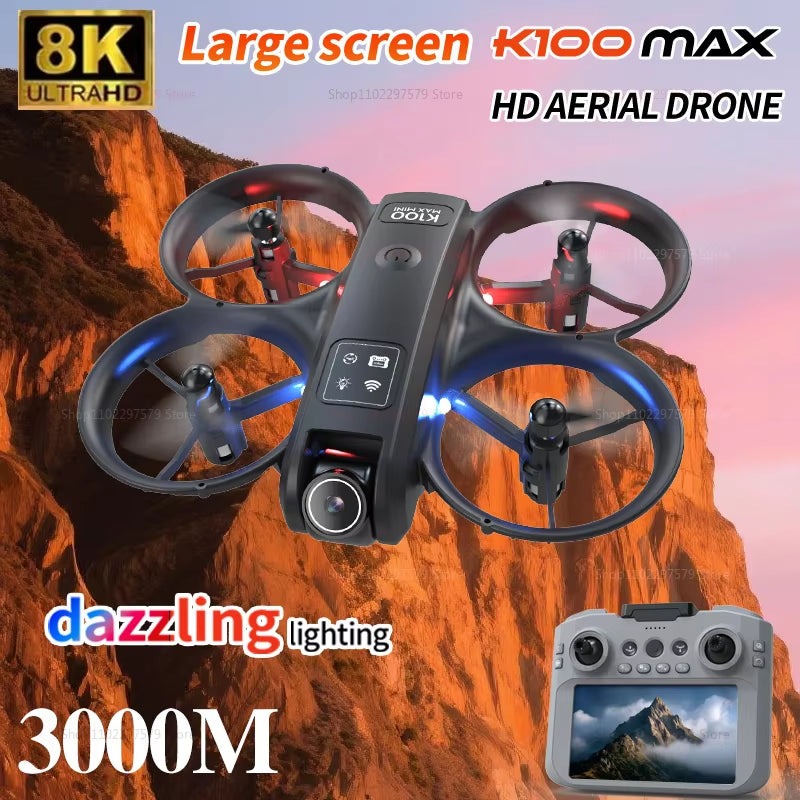 K100 MAX Mini GPS Drone 8K HD Camera Real Time Video Transmis Screen Control Obstacle Avoidance Aerial Photography RC Quadcopter