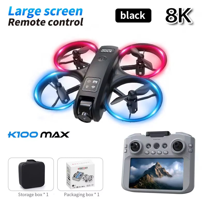 New K100 MAX Drone 8K 5KM Optical Flow Professional HD Dual Camera Obstacle Avoidance Aerial Photography Quadcopter Toys Gifts