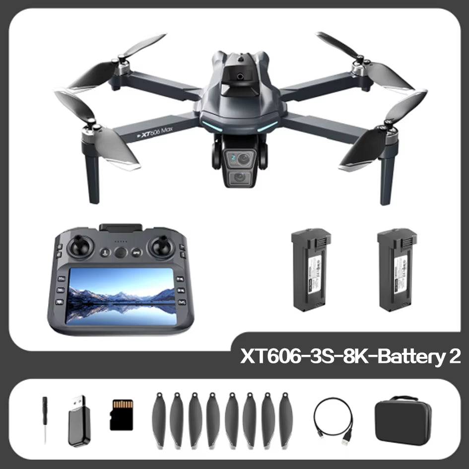 Xiaomi XT606GPS Screen Brushless Aerial Photography Drone 4K HD Dual Camera Brushless Motor 5G WIFI Remote Control Quadcopter