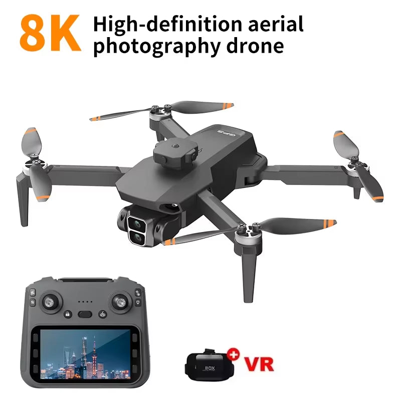 L106-1 PRO RC Drone 8K HD Camera 5G Wifi FPV GPS Quadcopter with Screen Remote Control Professional Drone Aerial Photography Toy