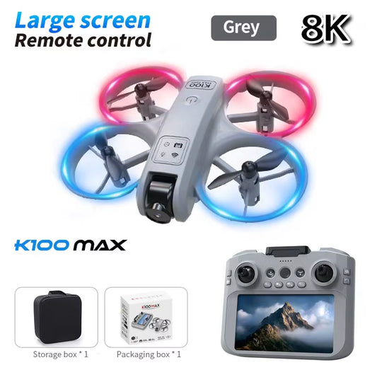 K100 MAX Mini GPS Drone 8K HD Camera Real Time Video Transmis Screen Control Obstacle Avoidance Aerial Photography RC Quadcopter