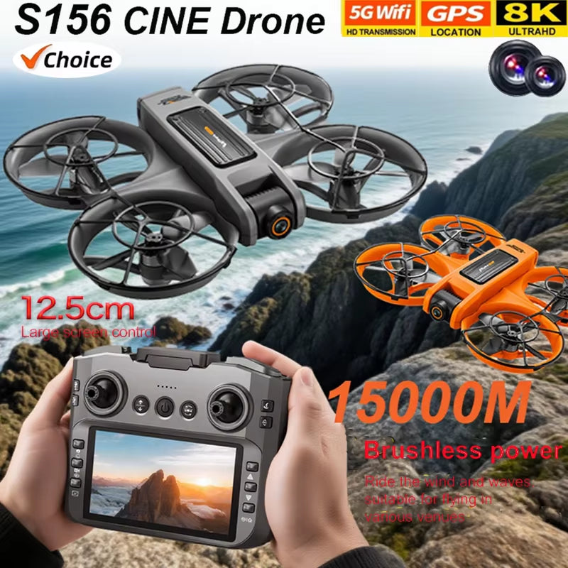 NEW S156 Mini Drone 5G GPS Professional 8K HD Aerial Photography Remote Control Aircraft HD Dual Camera Quadcopter Boy Toys Gift