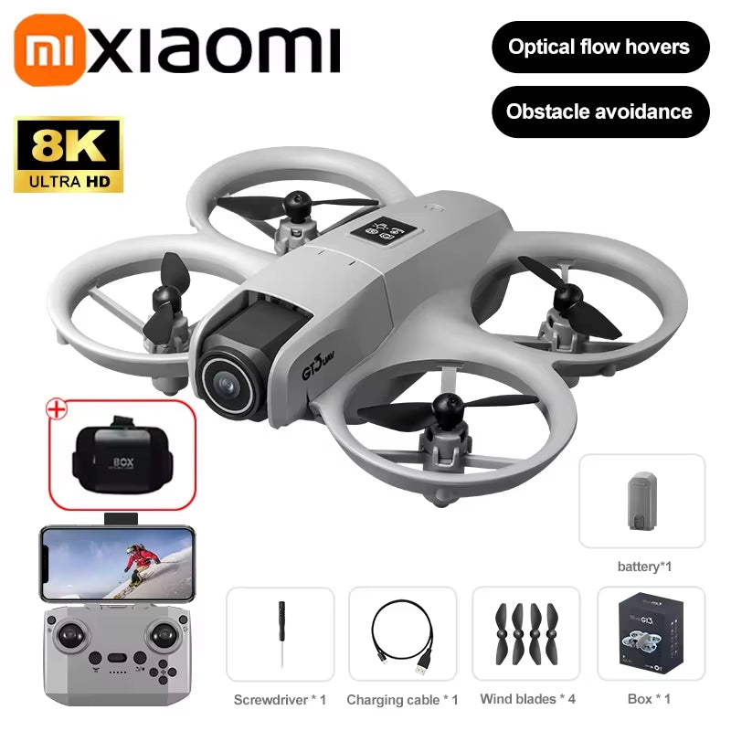 Xiaomi Gt3 Max Drone 8K Hd Aerial Photography Large Screen Optical Flow Positioning Brushless Intelligent Obstacle Avoidance