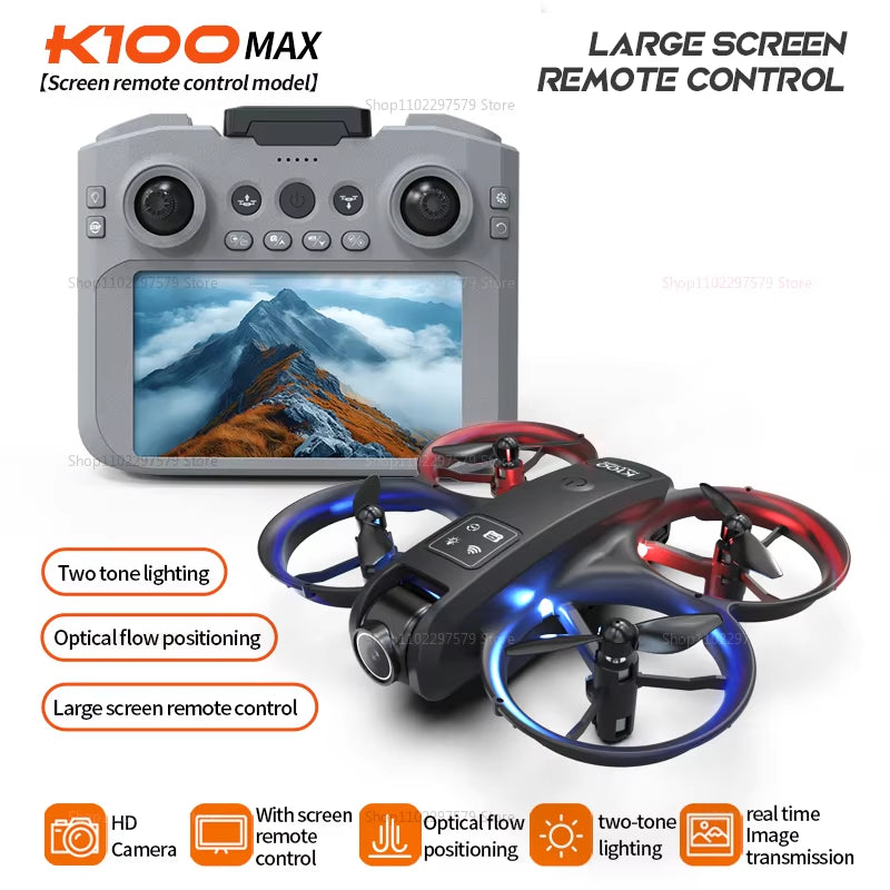 K100 MAX Mini GPS Drone 8K HD Camera Real Time Video Transmis Screen Control Obstacle Avoidance Aerial Photography RC Quadcopter