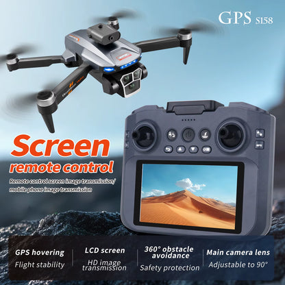 2025 S158 GPS Return Drone Screen Control Folding 8K HD Camera 5G Brushless Motor Optical Flow Positioning RC Quadcopter RC Toy